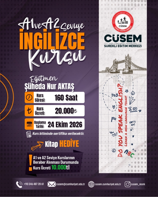 A1 ve A2 Seviye İngilizce Kursu