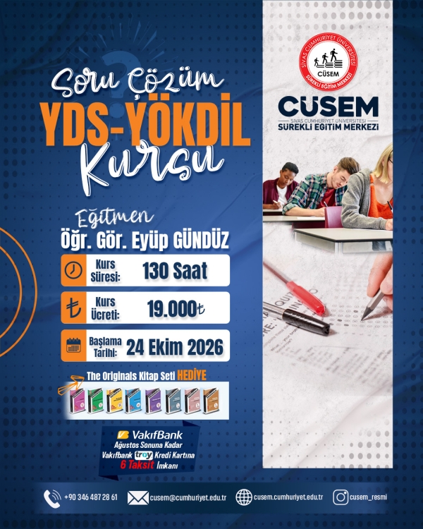 YDS-YÖKDİL SORU ÇÖZÜM KURSU
