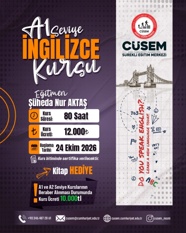 A1 Seviye İngilizce Kursu