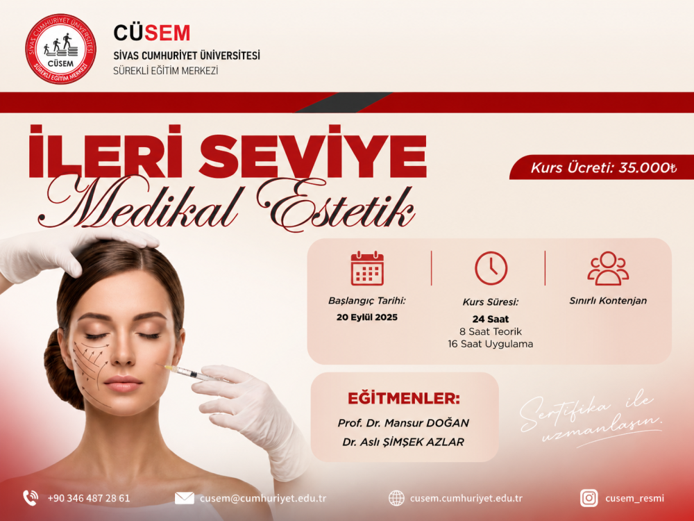 İleri Seviye Medikal Estetk Kursu