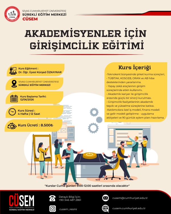 Akademisyenler için Girişimcilik Eğitimi