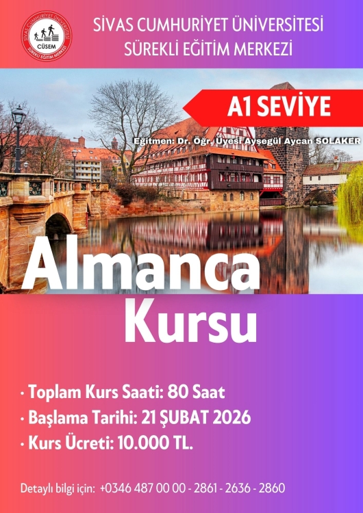 A1 SEVİYE ALMANCA KURSU