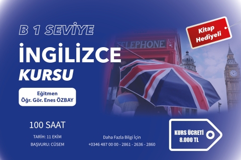 B1 İNGİLİZCE Kursu