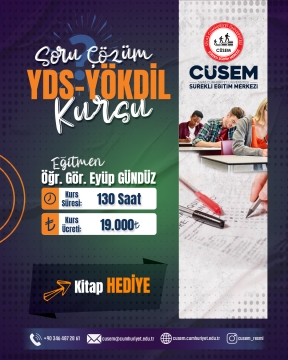 YDS-YÖKDİL SORU ÇÖZÜM KURSU