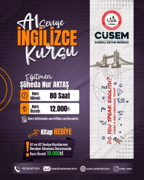 A1 Seviye İngilizce Kursu