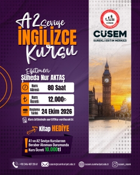 A2 Seviye İngilizce Kursu