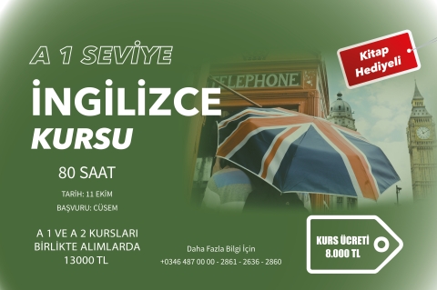 A1 Seviye İNGİLİZCE Kursu
