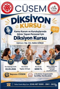 Kamu Kurum ve Kuruluşlarında Görev Yapan Personel için Diksiyon Kursu