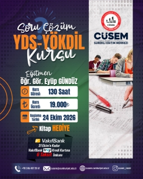 YDS-YÖKDİL SORU ÇÖZÜM KURSU