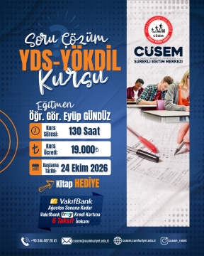 YDS-YÖKDİL SORU ÇÖZÜM KURSU