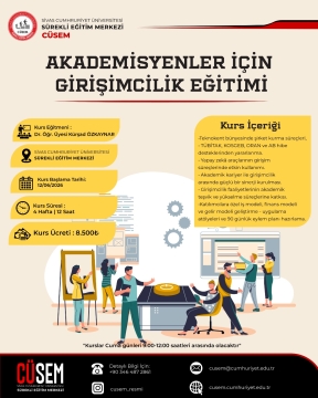 Akademisyenler için Girişimcilik Eğitimi
