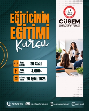 EĞİTİCİNİN EĞİTİMİ KURSU