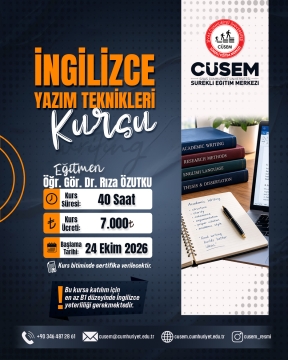 İngilizce Yazım Teknikleri Kursu