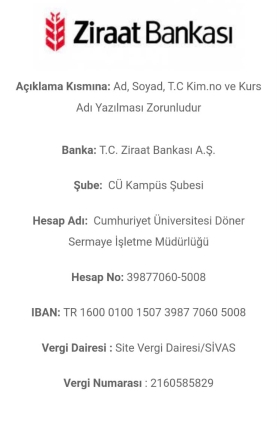 Banka Hesap Bilgileri